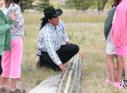 tipi raising with Tim Haywahe